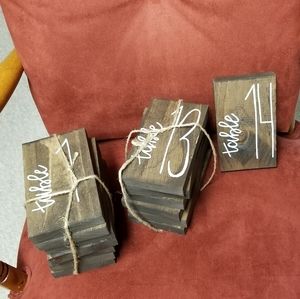 Wedding table numbers